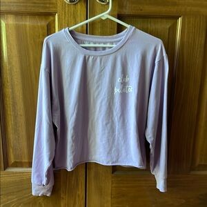 Club Pilates Lavender Long Sleeve Top Shirt Sz Small